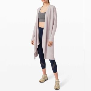 Lululemon Lunar Lengths Wrap Sweater Size 6 in Light Lavender Purple